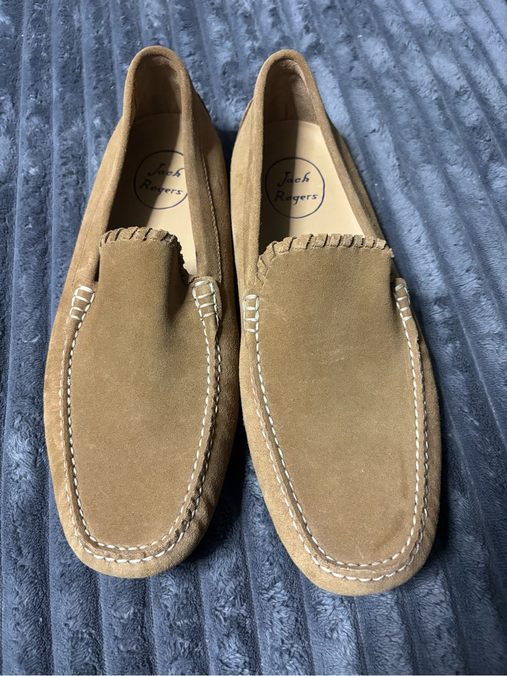 Jack Rogers Men’s Brown Suede Moccasin Loafers